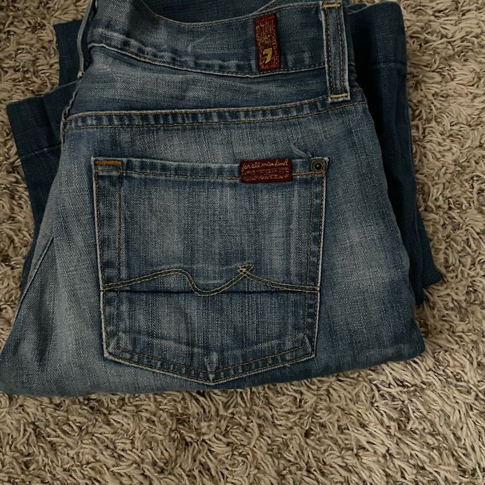 7 for all mankind A shaped pocket flare jeans